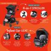 imageBaby Trend Sonar Switch 6in1 Modular Stroller Travel System with Ally Infant Car Seat Desert PinnkDesert Grey