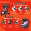 imageBaby Trend Sonar Switch 6in1 Modular Stroller Travel System with Ally Infant Car Seat Desert PinnkDesert Pink