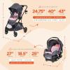 imageBaby Trend Sonar Switch 6in1 Modular Stroller Travel System with Ally Infant Car Seat Desert PinnkDesert Pink