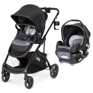 imageBaby Trend Sonar Switch 6in1 Modular Stroller Travel System with Ally Infant Car Seat Desert PinnkDesert Grey