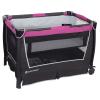 imageBaby Trend Nursery Center Travel Crib with Removable RockABye Bassinet Changing Table Organizer and Electronic Music Center and Nightlight RobinMulberry
