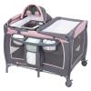 imageBaby Trend Nursery Center Travel Crib with Removable RockABye Bassinet Changing Table Organizer and Electronic Music Center and Nightlight RobinCozy Pink