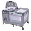 imageBaby Trend Nursery Den Playard with with Rocking Cradle Snooze Pod Flip Over Changer Daisy PinkDaisy Pink