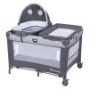 imageBaby Trend Nursery Den Playard with with Rocking Cradle Snooze Pod Flip Over Changer Daisy PinkDiamond Sage