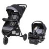 imageBaby Trend Passport Carriage Stroller Travel System with EZLift Infant Car Seat Dash PinkDash Black