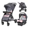 imageBaby Trend Passport Carriage Stroller Travel System with EZLift Infant Car Seat Dash PinkDash Pink