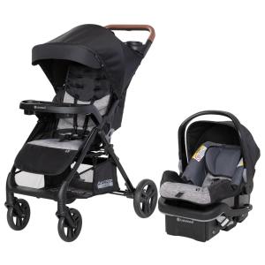 imageBaby Trend Passport Carriage Stroller Travel System with EZLift Infant Car Seat Dash PinkBlack Bamboo