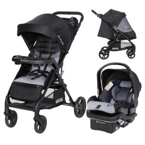 imageBaby Trend Passport Carriage Stroller Travel System with EZLift Infant Car Seat Dash PinkDash Black