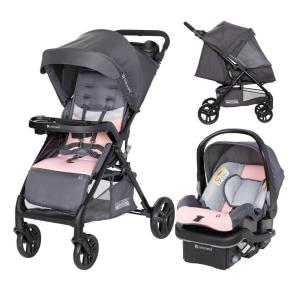 imageBaby Trend Passport Carriage Stroller Travel System with EZLift Infant Car Seat Dash PinkDash Pink