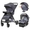 imageBaby Trend Passport Cargo Travel System Grey Bamboo with Lil Snooze Deluxe III Bassinet