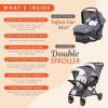 imageBaby Trend Sit N Stand Double Stroller 20 DLX with 5 Point Safety Harness and EZLift Plus Lightweight Infant Car Seat with Cozy Cover MagnoliaMagnolia