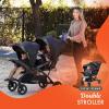 imageBaby Trend Sit N Stand Double Stroller 20 DLX with 5 Point Safety Harness and EZLift Plus Lightweight Infant Car Seat with Cozy Cover MagnoliaStormy
