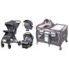 imageBaby Trend Passport Cargo Travel System Grey Bamboo with Lil Snooze Deluxe III Bassinet