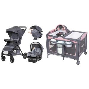 imageBaby Trend Passport Cargo Travel System Grey Bamboo with Lil Snooze Deluxe III Bassinet